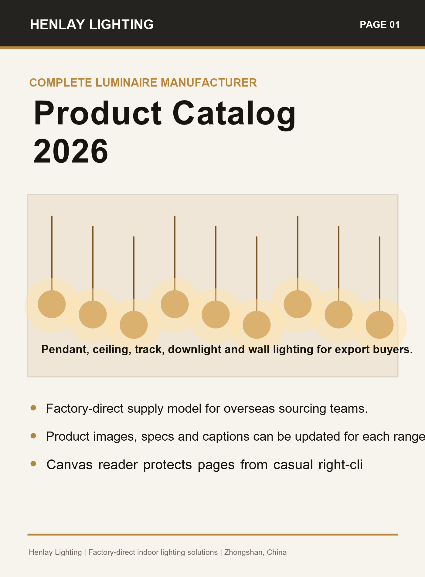 Henlay Lighting Product Catalog 2026